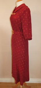 1930s afternoon dress in vintage rayon