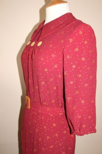 1930s afternoon dress in vintage rayon