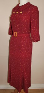 1930s afternoon dress in vintage rayon