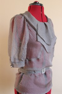 30s blouse revisited-black printed