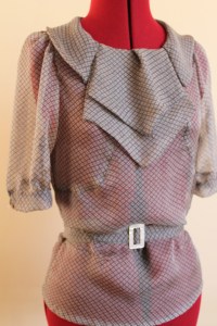 30s blouse revisited-black printed